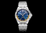 Breitling 40MM Etc 2836 GMT Dual-time Premium Steel Blue with Yellow Watch